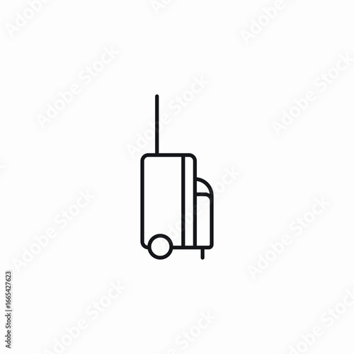 handle luggage icon sign vector