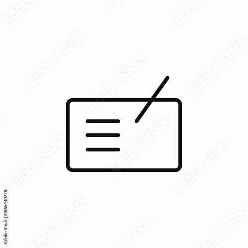 cheque write icon sign vector