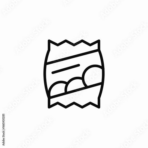 chips bag icon sign vector