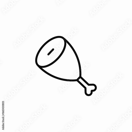 meat piece icon sign vector