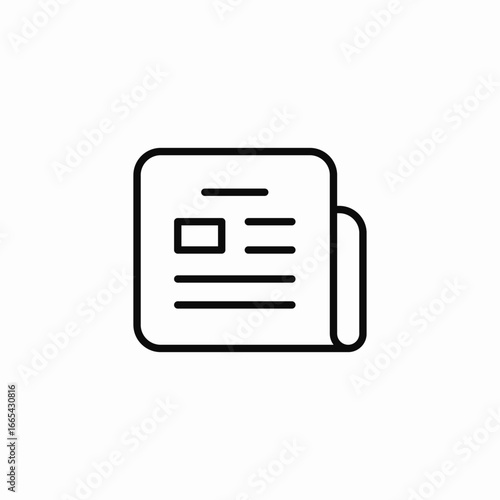 newspaper booklet icon sign vector