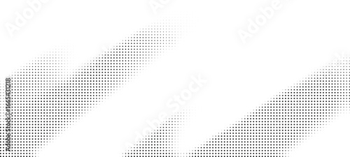 Abstract halftone black and white gradient texture with dotted retro style background grunge faded noise pixelated pattern diagonal stripe pop art comics wallpaper design, vector illustration