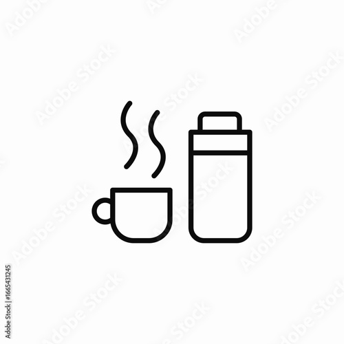 thermo bottle icon sign vector