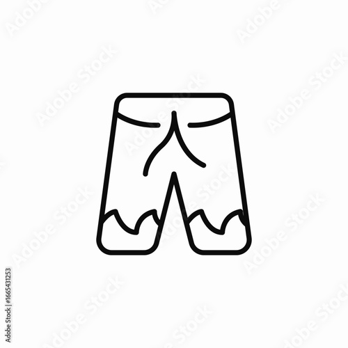 track pants swimwear icon sign vector