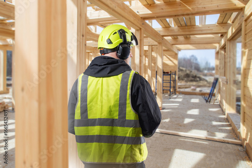 Construction worker in safe...