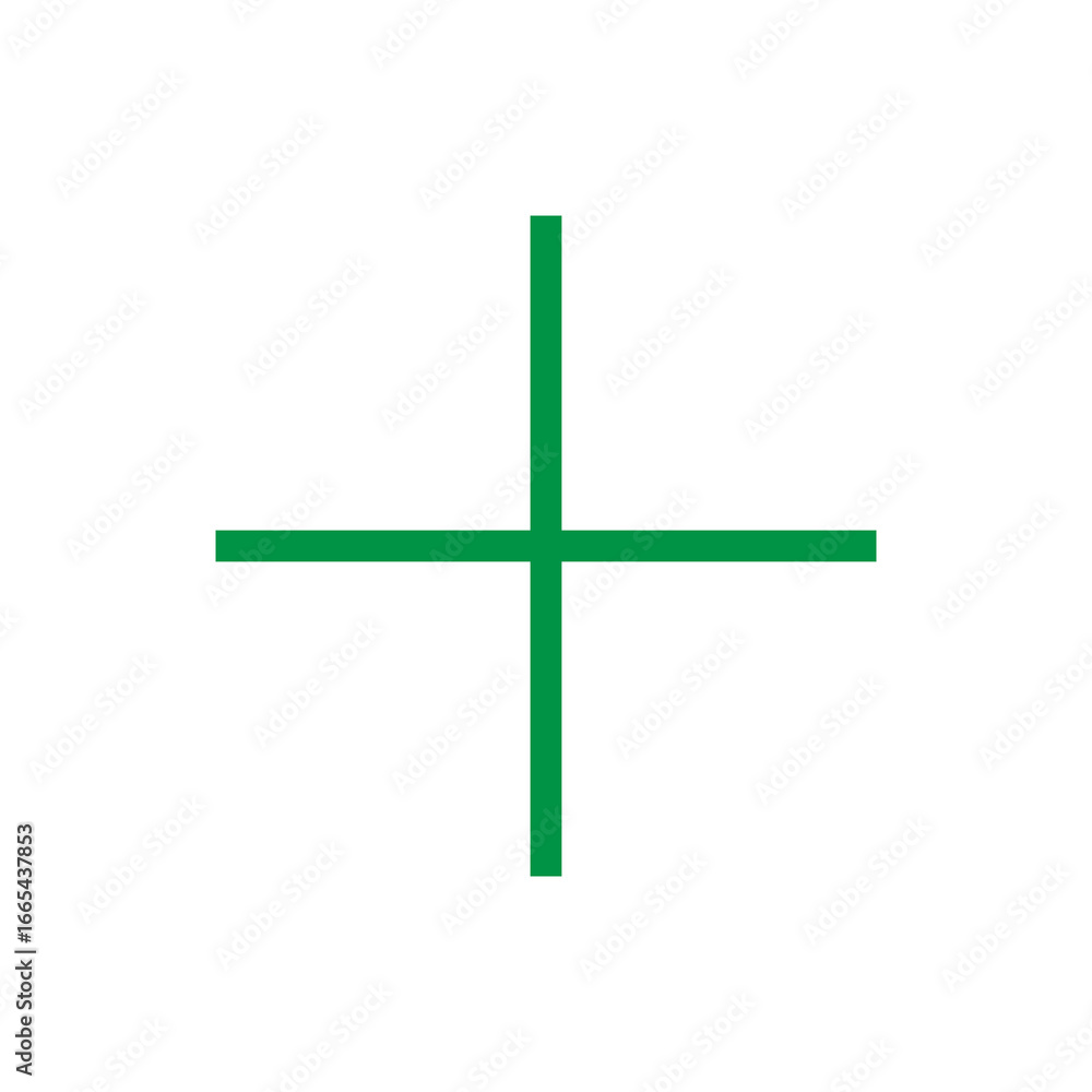 Fototapeta premium Green plus icon. Green cross icon. Green plus symbol png.