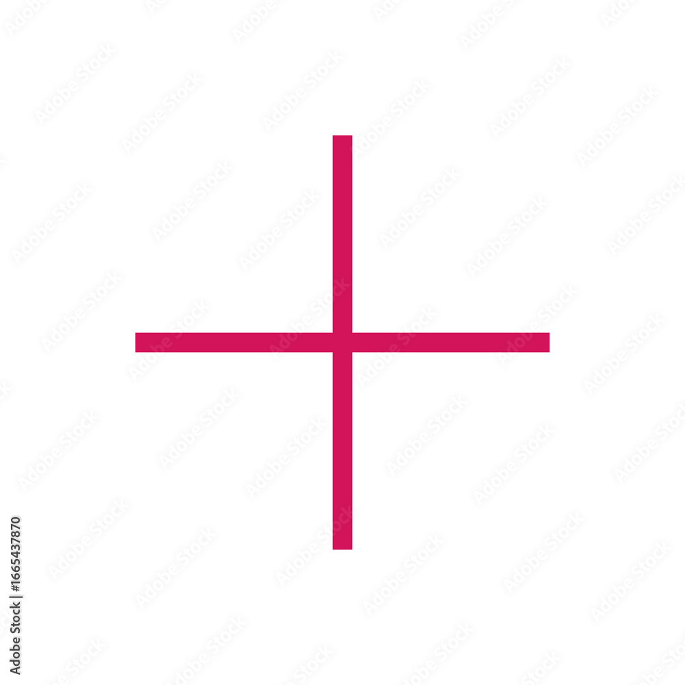 Fototapeta premium Pink Plus Icon. Pink Cross Icon. Pink Plus Symbol Png.