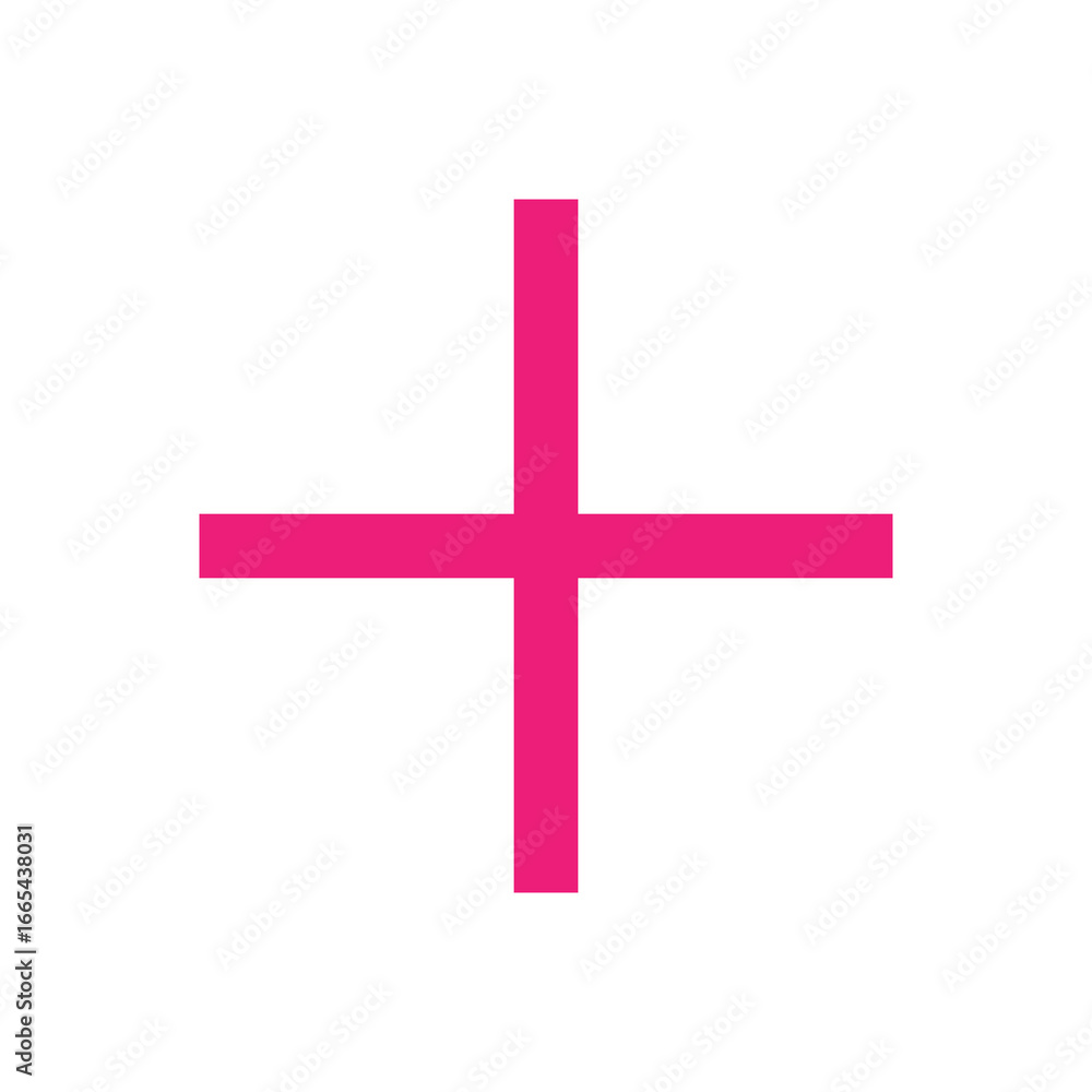 Obraz premium Pink Plus Icon. Pink Cross Icon. Pink Plus Symbol Png.