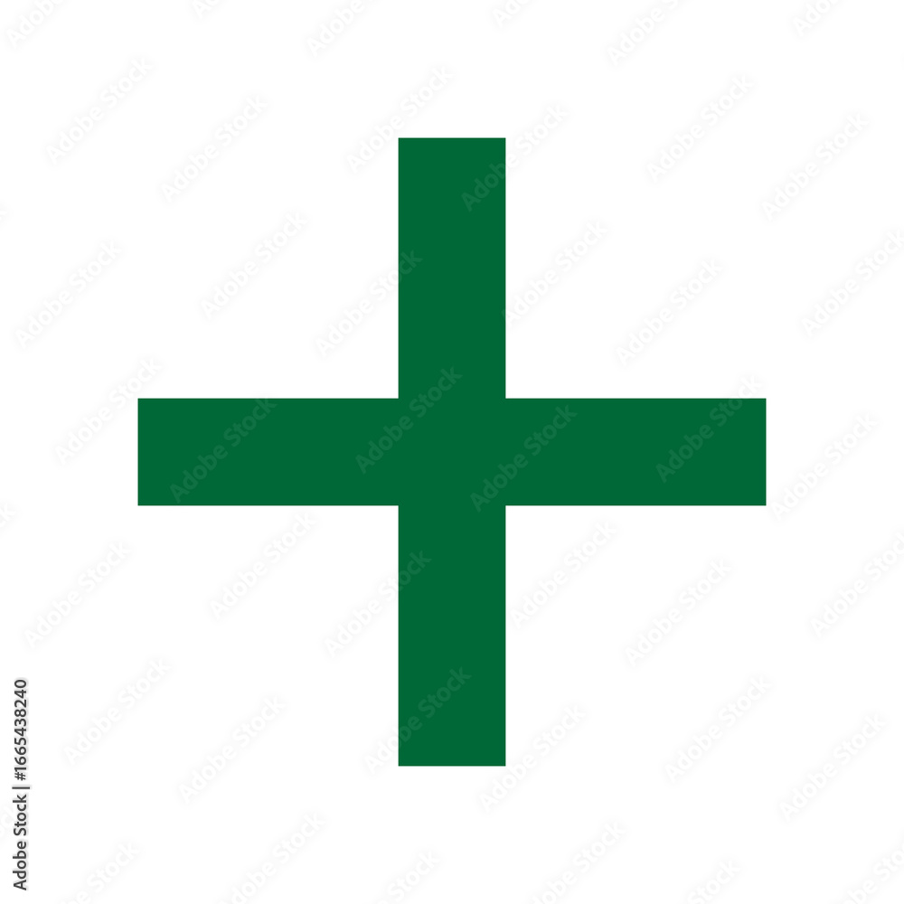 Obraz premium Green plus icon. Green cross icon. Plus symbol png.