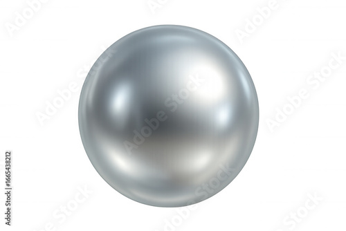 Metallic silver sphere reflecting light, symbolizing innovation, luxury, and cutting-edge technology against transparent backdrop