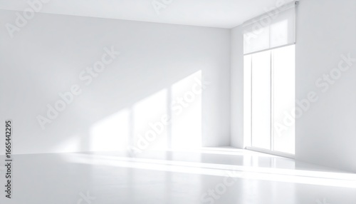 Wallpaper Mural A bright, sunlit corner room with large windows and white walls, showcasing a sense of spaciousness and minimalist design. Torontodigital.ca