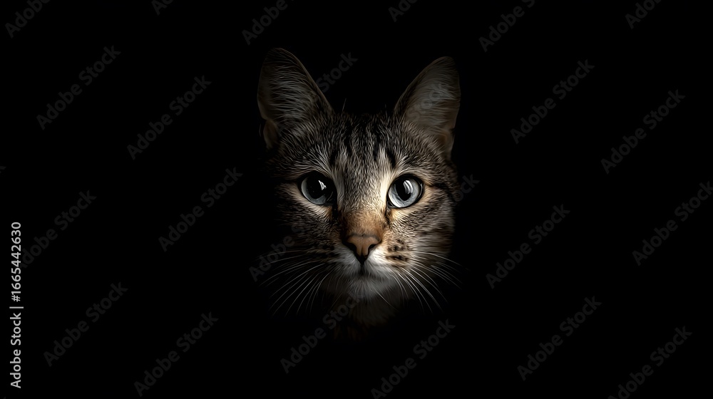 Obraz premium Adorable Cat Isolated on White Background - Professional Pet Photography