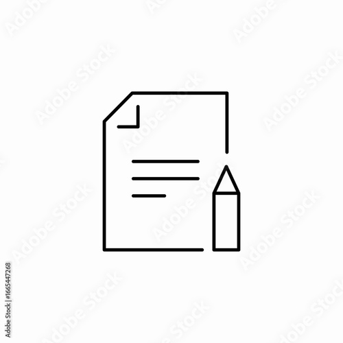 document edit icon sign vector
