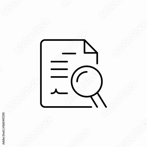 document magnifier search icon sign vector