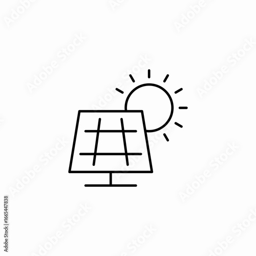 solar panel icon sign vector