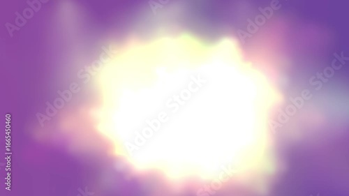 Vibrant light burst transitions from soft purple haze to brilliant white glow, dynamic energy