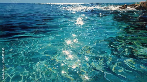 Sparkling turquoise sea water