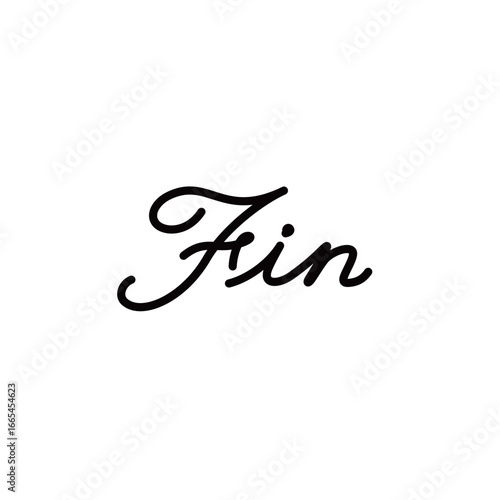 Handwritten "Fin" Text with Pen