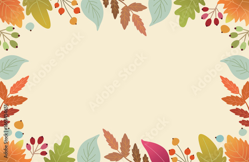 Fall leaves and fruit templates, seasons, plant background images