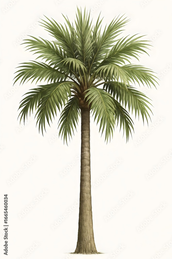 Obraz premium Tall Palm Tree with Lush Green Leaves