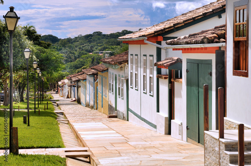 Colonial house in Pirenopolis, the town known for its waterfalls and Portuguese colonial architecture. In 1727 was founded by colonizers who came for the gold found in the Almas River, GO, Brazil 2019
