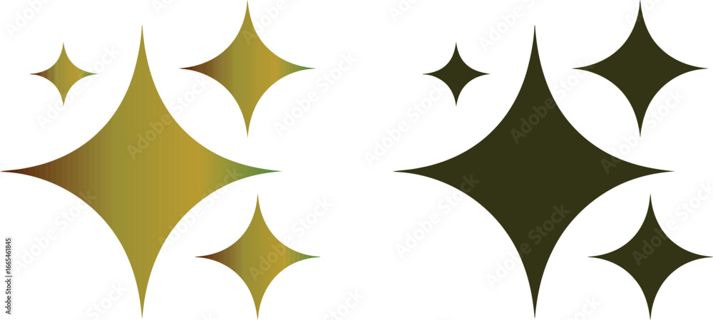 Obraz premium Vector art of golden and dark sparkles for decorative design and abstract graphic element