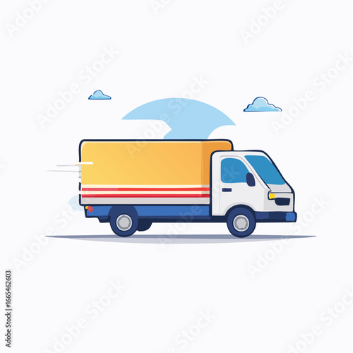 Flat Design Delivery Truck