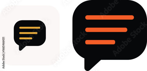 Message bubble icon flat useful dark and light theme UI Design  & web design