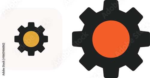 setting icon flat useful dark and light theme UI Design  & web design