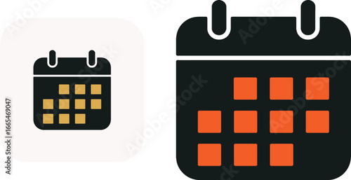 Calendar icon flat useful dark and light theme UI Design  & web design
