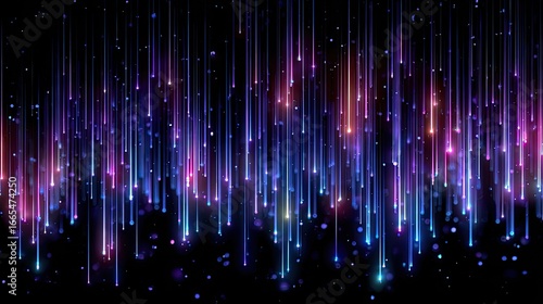 Abstract, vibrant streaks of light