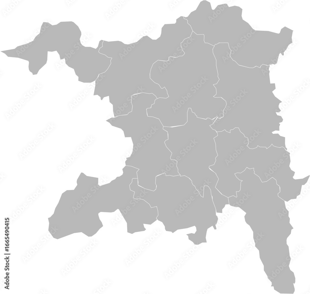 Aargau, Switzland – administrative vector map with district boundaries (Oblique Mercator projection, PPT-compatible & fully editable) Aargau, Switzland – administrative vector map with district boundaries (Oblique Mercator projection, PPT-compatible & fully editable)