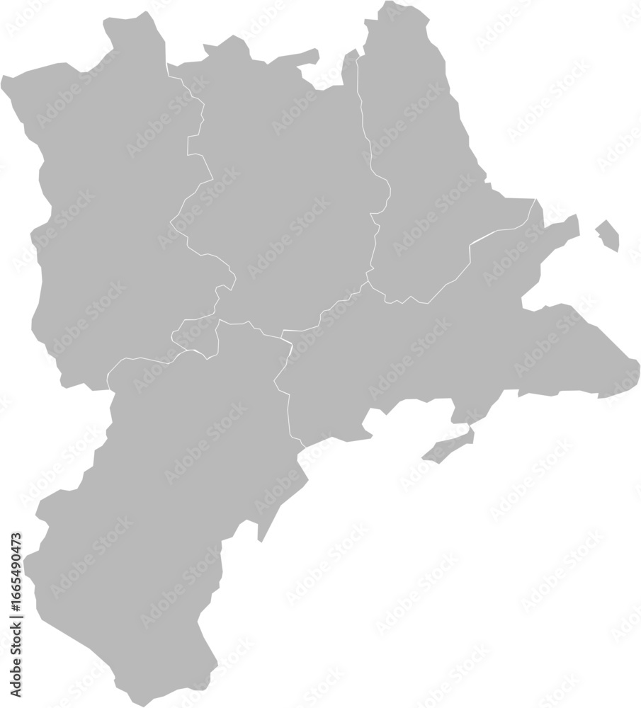 Fototapeta premium Luzern, Switzland – administrative vector map with district boundaries (Oblique Mercator projection, PPT-compatible & fully editable)