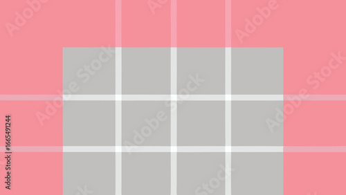 Pink and Gray Plaid Grid with Square Overlay pattern texture