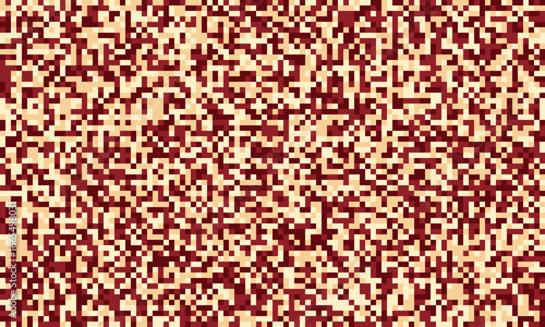 Abstract pixel art background.  Red and beige mosaic pattern evokes feelings of warmth, energy, and subtle chaos. Ideal for website banners, digital art, textile designs, and more.