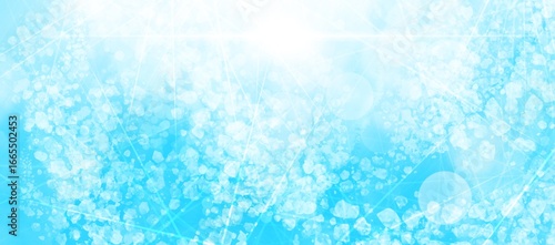 氷や水中をイメージした光に包まれた輝く抽象的な背景素材