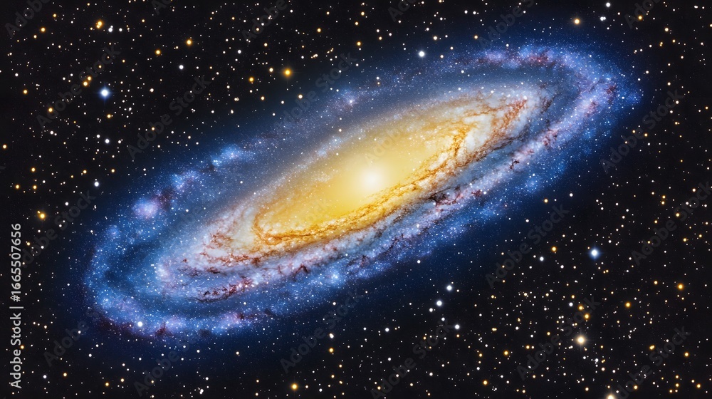 Obraz premium Stunning Spiral Galaxy in Deep Space Cosmic Background