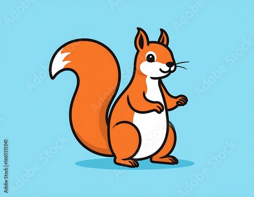 Cute cartoon squirrel illustration