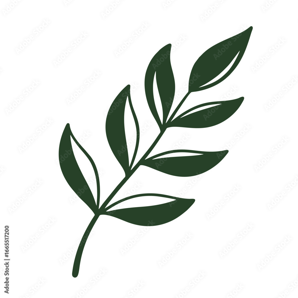 Naklejka premium green leaves isolated on white