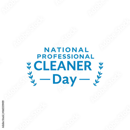 National Cleaner Day Blue Logo Badge