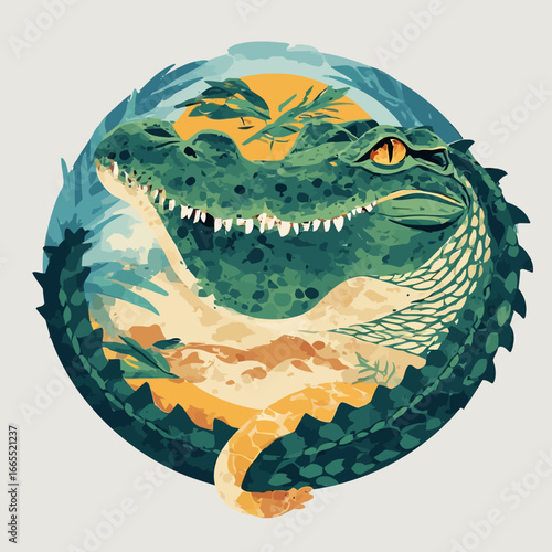 Crocodile Design Very Cool and Creepy