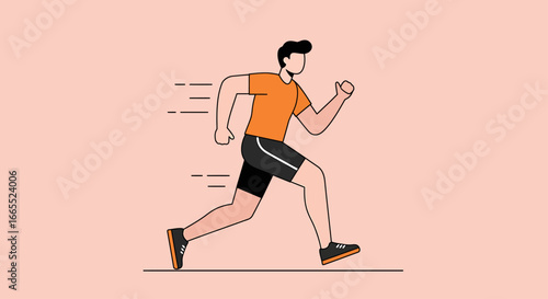 Cartoon illustration of a person running, conveying a sense of speed and exercise.