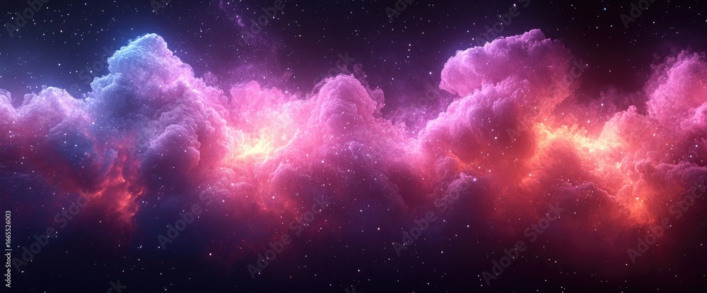 Obraz premium Colorful space clouds