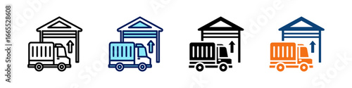 Inbound Logistics All In One Icon Multi Styles Vector Set