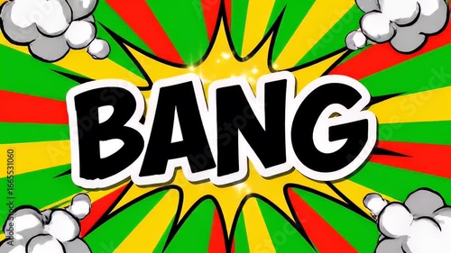 Wallpaper Mural Animated graphic word exploding with dynamic impact and motion graphic Torontodigital.ca