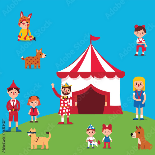 Unicycles wobble across stage with high quality detailed illustration creative visual content suitable for Adobe Stock, commercial use, artistic projects and digital design inspiration