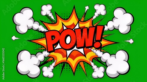 Colorful comic book style graphic