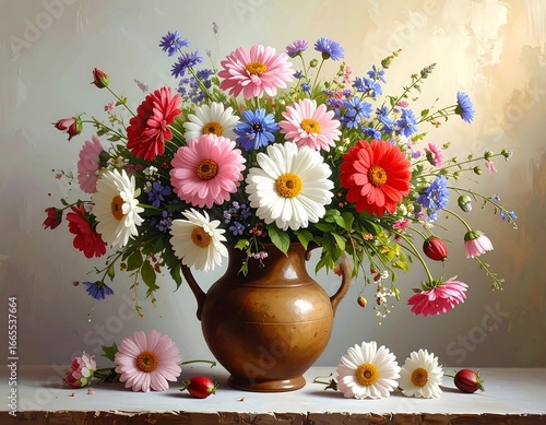 Floral still life in a vase