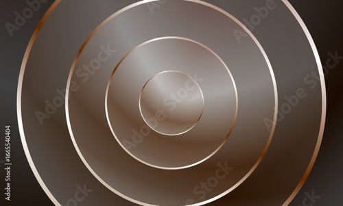 Wallpaper Mural Abstract metallic brown background with concentric circles and smooth gradient lighting. Elegant and minimal design perfect for modern, futuristic, and luxury-themed visuals. Torontodigital.ca