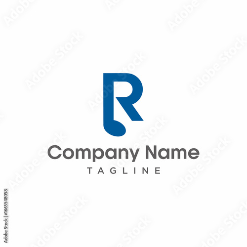 vector logo initial R music